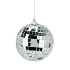 KOOPMAN Lot de 12 boules de Noël (D100 mm) Night Fever Argent Outlet