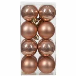 KAEMINGK Lot de 16 boules de Noël (D40 mm) Alpine Rose pétillant Clearance