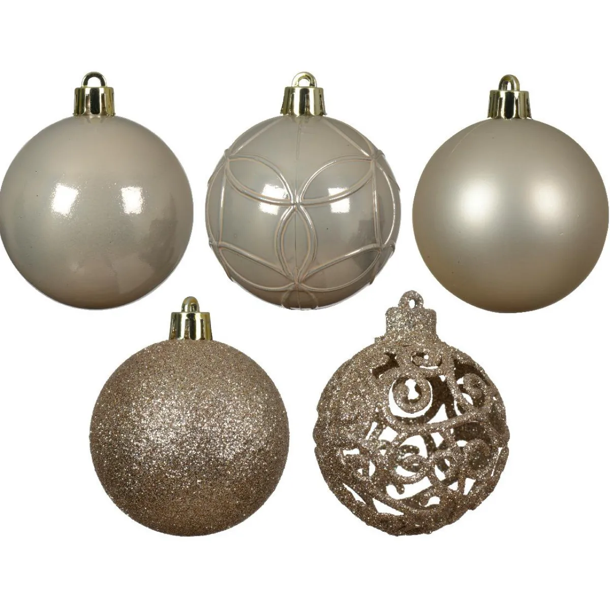 KAEMINGK Lot de 35 boules de Noël (D60 mm) Aravis mix Perle New