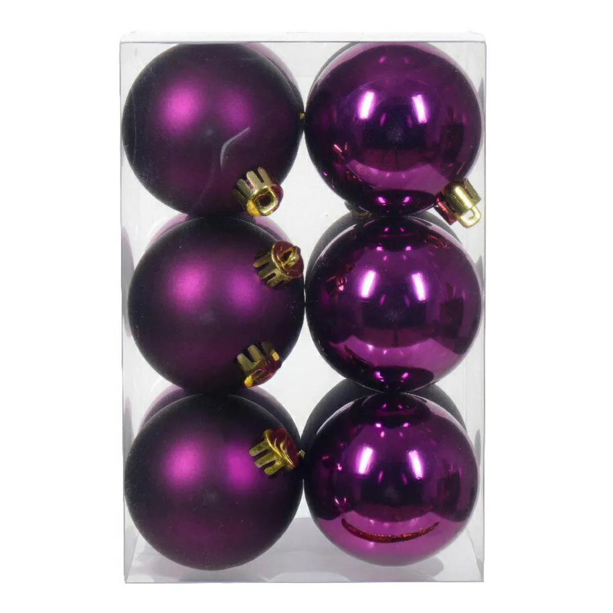 KAEMINGK Lot de 12 boules de Noël (D60 mm) Aravis Figue Violet Outlet