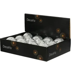KAEMINGK Lot de 12 boules de Noël (D80 mm) Boule à facette Argent Sale