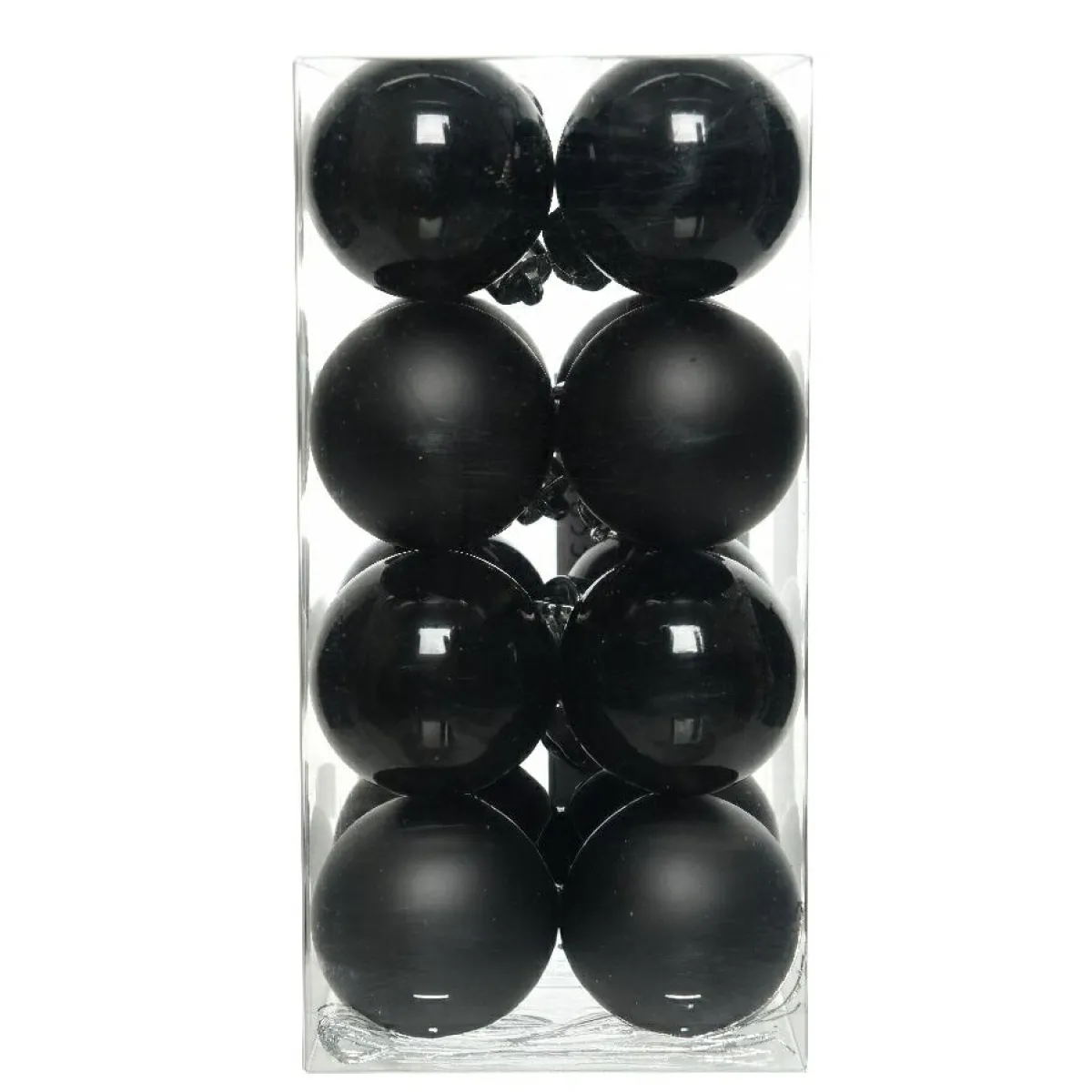 KAEMINGK Lot de 16 boules de Noël (D40 mm) Aravis Noir Discount