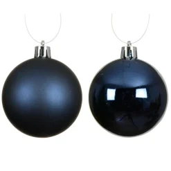 KAEMINGK Lot de 4 boules de Noël (D100 mm) Aravis Bleu nuit