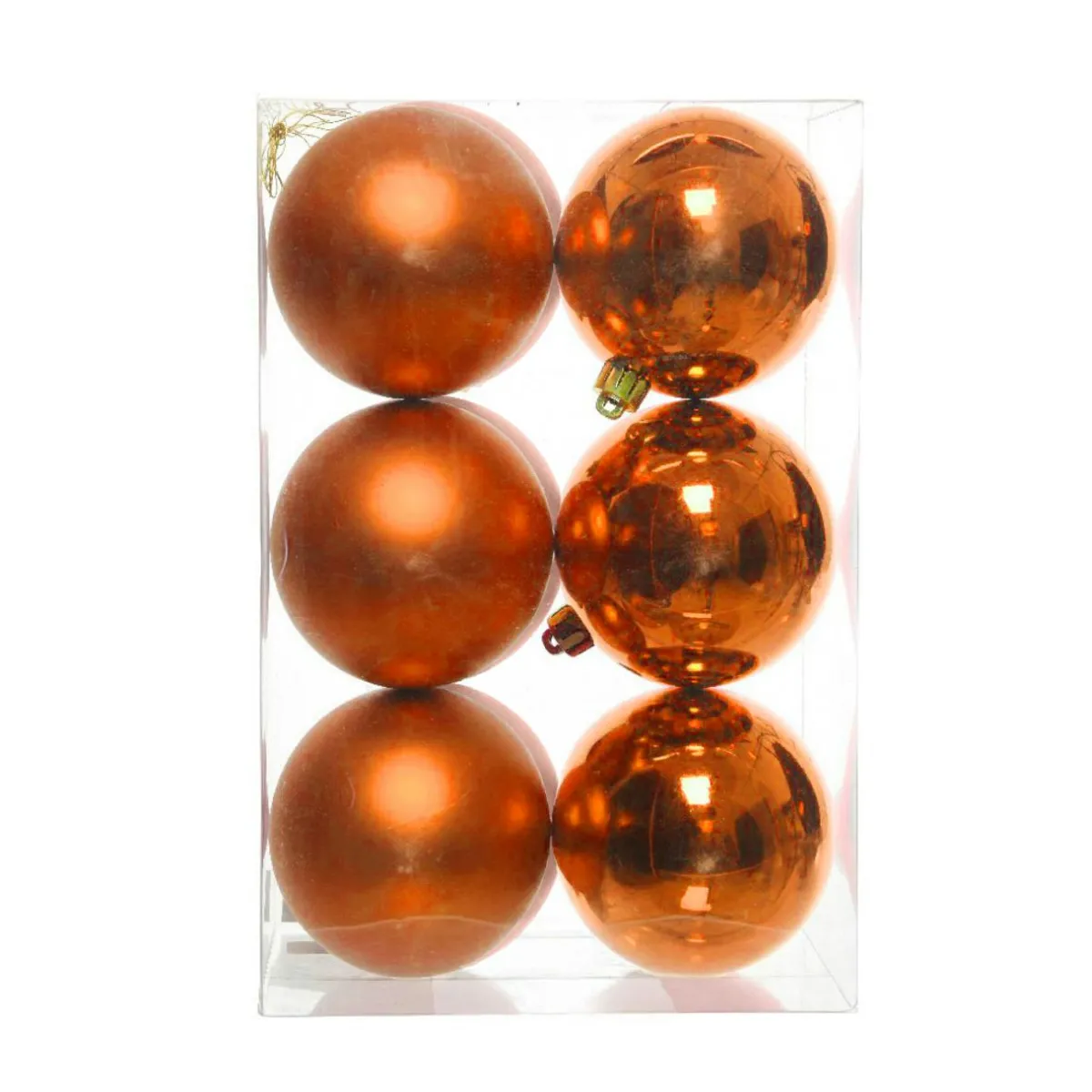 KAEMINGK Lot de 12 boules de Noël (D60 mm) Aravis Orange Online