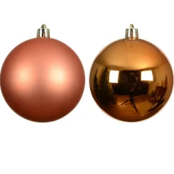 KAEMINGK Lot de 12 boules de Noël (D60 mm) Aravis Orange Online