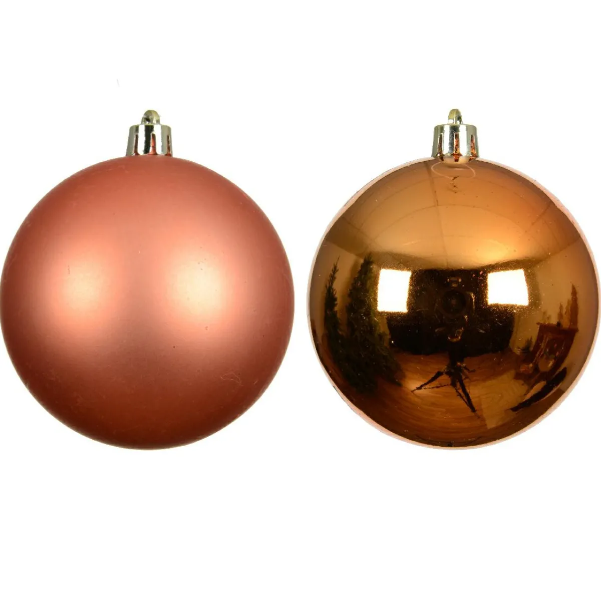 KAEMINGK Lot de 6 boules de Noël (D80 mm) Aravis Orange Sale