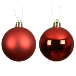 KAEMINGK Lot de 12 boules de Noël (D60 mm) Aravis Rouge