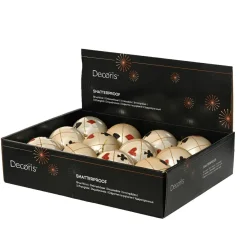 KAEMINGK Lot de 12 boules de Noël (D80 mm) Poker Perle Sale