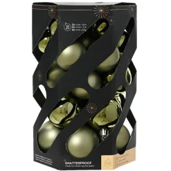 KAEMINGK Lot de 30 boules de Noël (D60 mm) Aravis Vert romarin Best