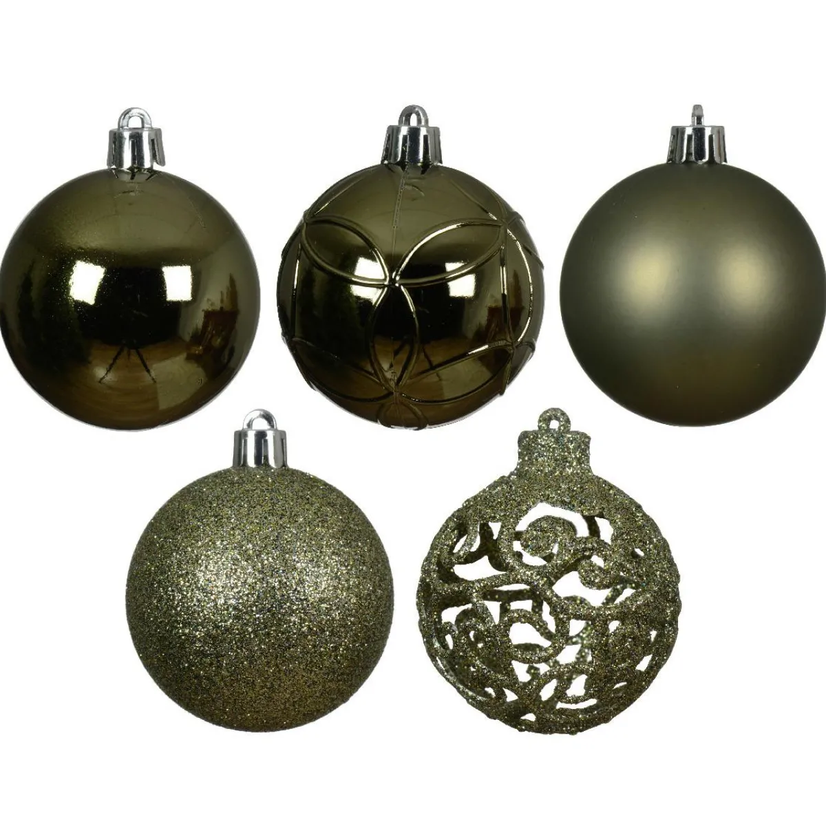 KAEMINGK Lot de 35 boules de Noël (D60 mm) Aravis mix Vert romarin Best