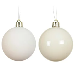 KAEMINGK Lot de 4 boules de Noël (D100 mm) Aravis Blanc laine Hot