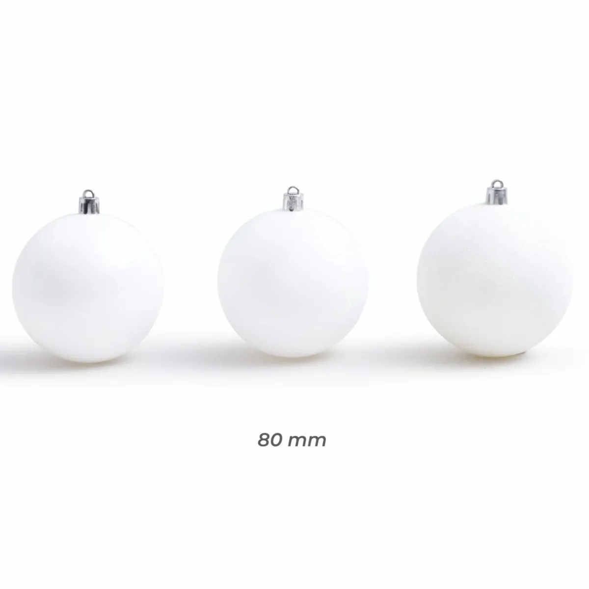 EMINZA Lot de 30 boules de Noël (D80 mm) New Alpine Blanc