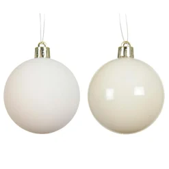 KAEMINGK Lot de 16 boules de Noël (D40 mm) Aravis Blanc laine Sale