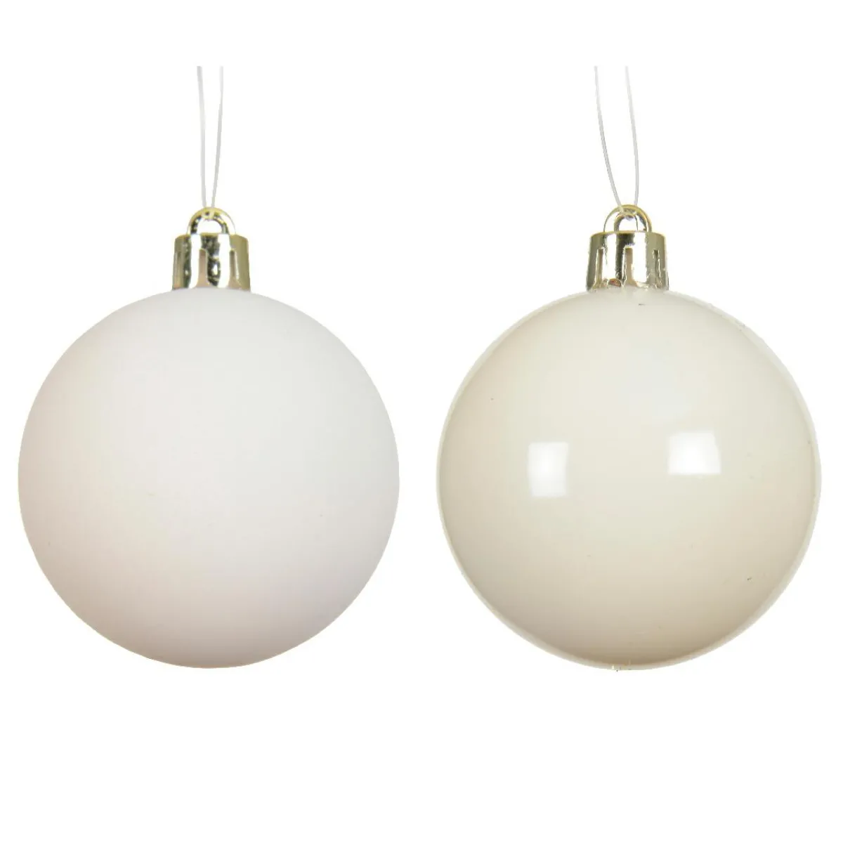 KAEMINGK Lot de 16 boules de Noël (D40 mm) Aravis Blanc laine Sale