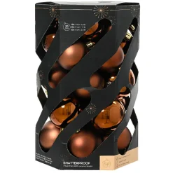 KAEMINGK Lot de 30 boules de Noël (D60 mm) Aravis Brun café Sale