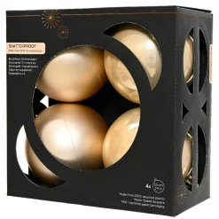 KAEMINGK Lot de 4 boules de Noël (D100 mm) Aravis Perle Sale