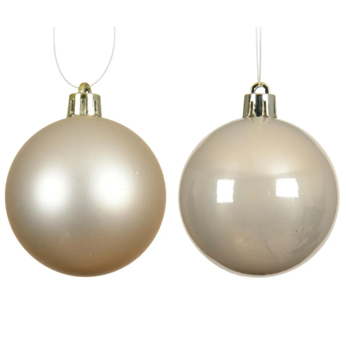 KAEMINGK Lot de 4 boules de Noël (D100 mm) Aravis Perle Sale