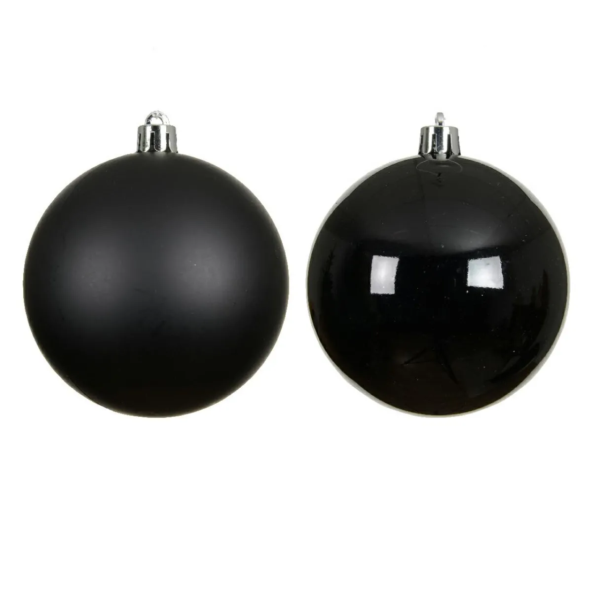 KAEMINGK Lot de 4 boules de Noël (D100 mm) Aravis Noir Hot