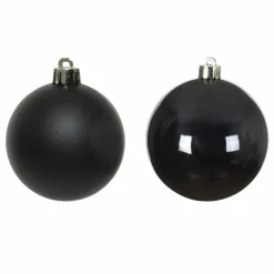 KAEMINGK Lot de 6 boules de Noël (D80 mm) Alpine Noir Best
