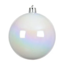 KAEMINGK Lot de 4 boules de Noël (D100 mm) Aravis Blanc irisé Sale