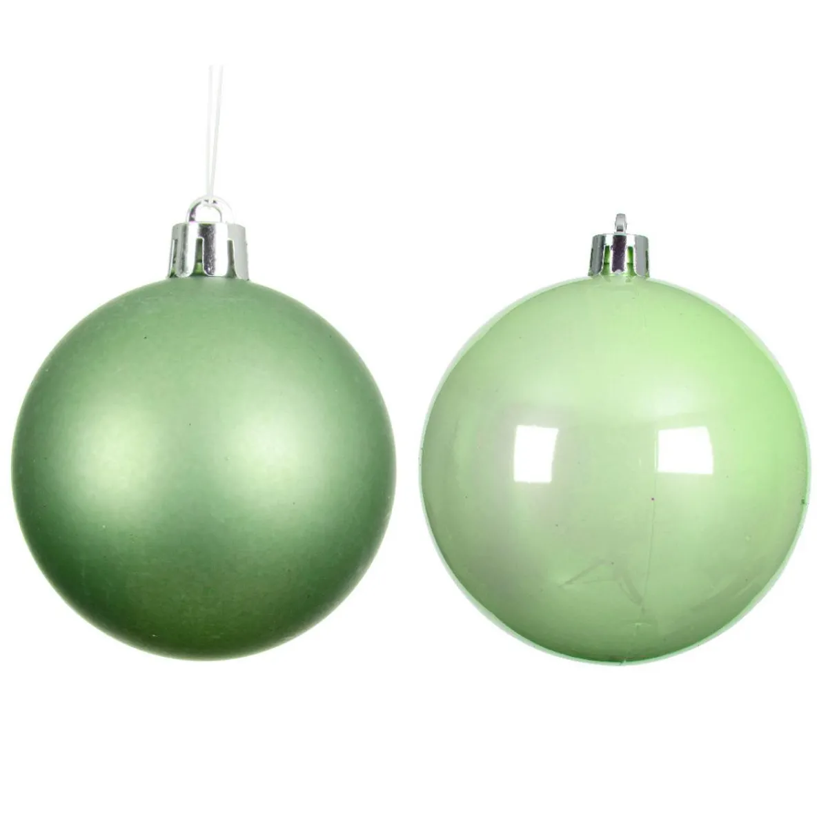 KAEMINGK Lot de 6 boules de Noël (D80 mm) Aravis Vert thé matcha Vert matcha Sale