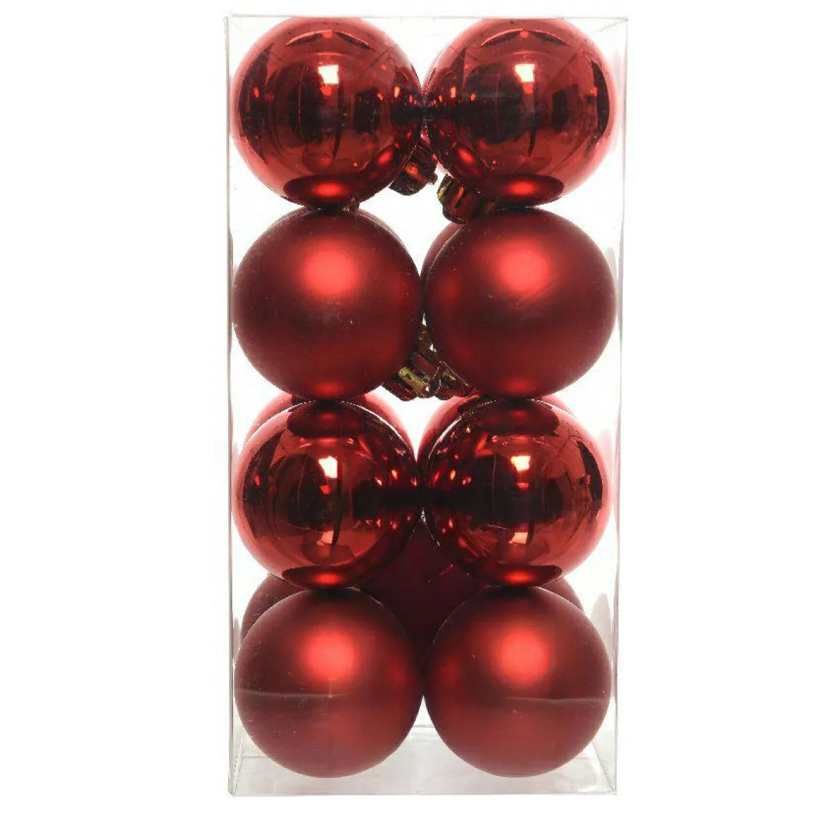 KAEMINGK Lot de 16 boules de Noël (D40 mm) Aravis Rouge Clearance