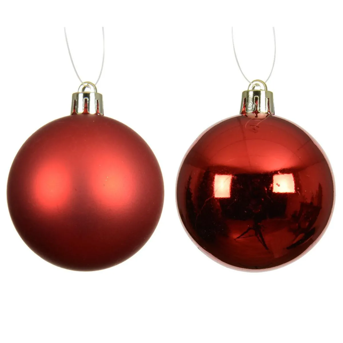 KAEMINGK Lot de 16 boules de Noël (D40 mm) Aravis Rouge Clearance