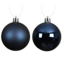 KAEMINGK Lot de 16 boules de Noël (D40 mm) Aravis Bleu nuit Hot