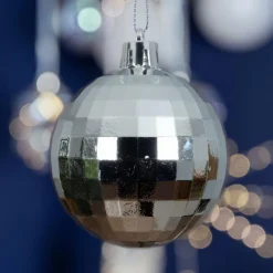 KAEMINGK Lot de 8 boules de Noël (D60 mm) Disco Argent Discount