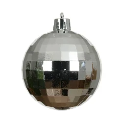 KAEMINGK Lot de 8 boules de Noël (D60 mm) Disco Argent Discount