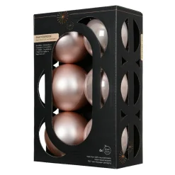 KAEMINGK Lot de 6 boules de Noël (D80 mm) Aravis Rose poudré Online