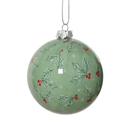 KAEMINGK Lot de 7 boules de Noël (D80 mm) Houx et rouge Vert Best