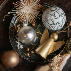 KAEMINGK Lot de 3 boules de Noël (D80 mm) en verre Vril Blanc Online