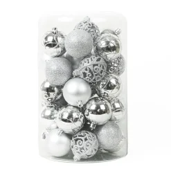 KAEMINGK Lot de 35 boules de Noël (D60 mm) Aravis Argent Online