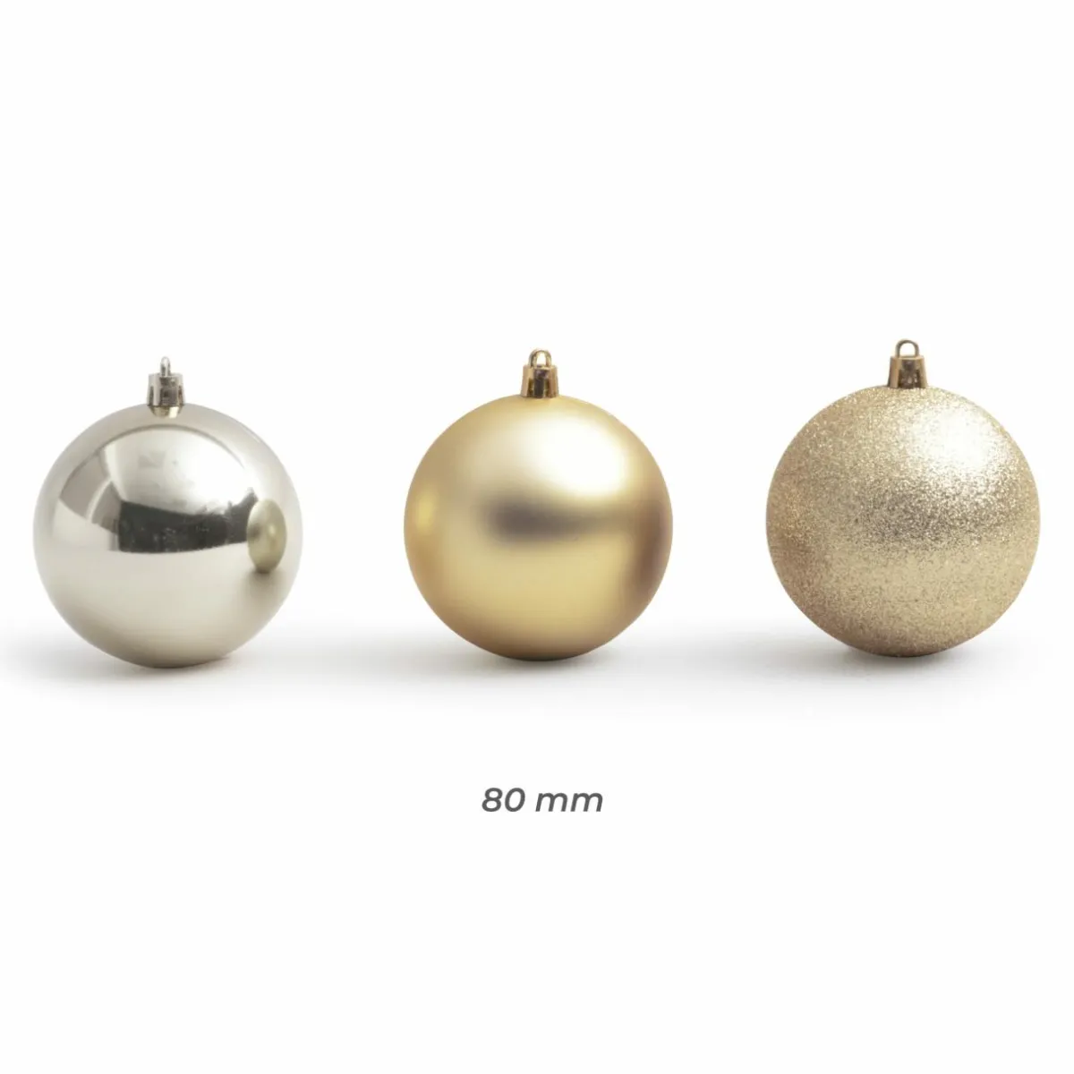 EMINZA Lot de 30 boules de Noël (D80 mm) New Alpine Perle Best