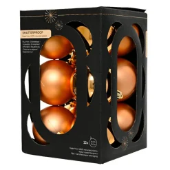 KAEMINGK Lot de 12 boules de Noël (D60 mm) Aravis Cognac Hot