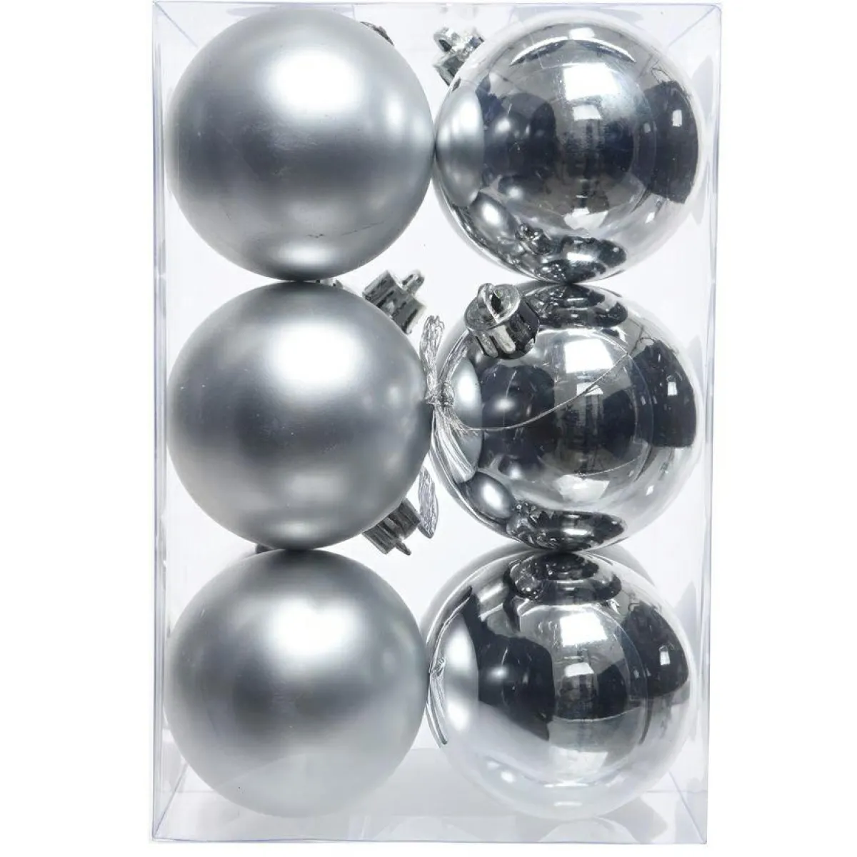 KAEMINGK Lot de 12 boules de Noël (D60 mm) Aravis Argent Hot