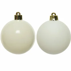 KAEMINGK Lot de 6 boules de Noël (D80 mm) Alpine Blanc laine Hot