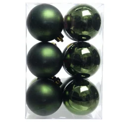KAEMINGK Lot de 12 boules de Noël (D60 mm) Aravis Vert sapin New