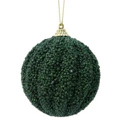 KAEMINGK Lot de 12 boules de Noël (D80 mm) Etincelle Vert sapin Clearance