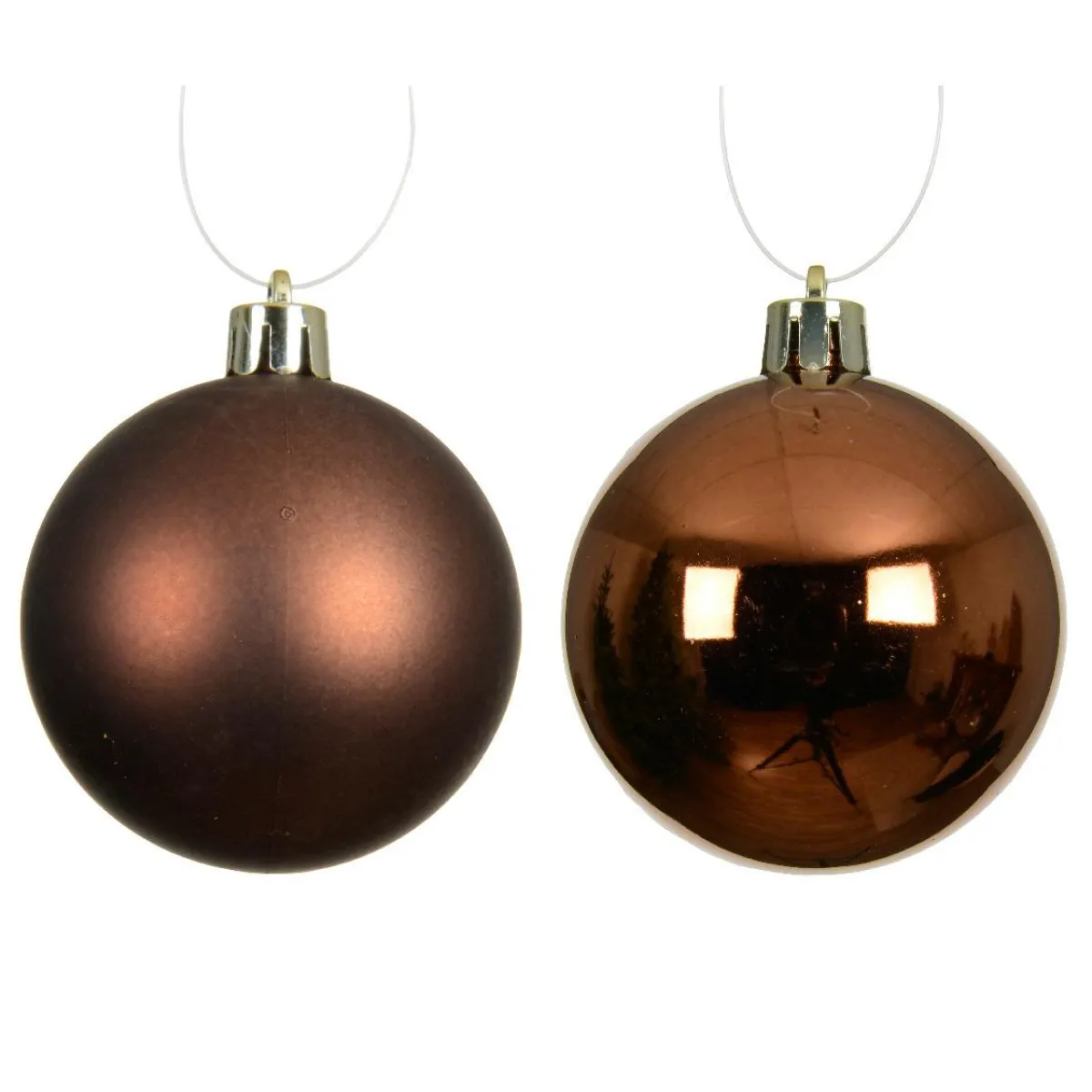 KAEMINGK Lot de 12 boules de Noël (D60 mm) Aravis Brun café Best