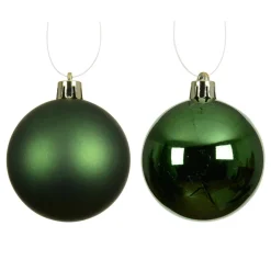 KAEMINGK Lot de 4 boules de Noël (D100 mm) Aravis Vert sapin Best