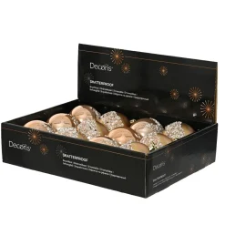 KAEMINGK Lot de 12 Boules de Noël (D80 mm) Sequins argentés Rose Outlet