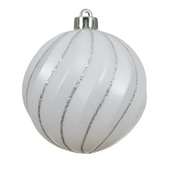 KAEMINGK Lot de 6 boules de Noël (D80 mm) Glam chic Blanc Online