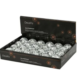 KAEMINGK Lot de 24 boules de Noël (D60 mm) Disco facette Argent Clearance