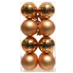 KAEMINGK Lot de 16 boules de Noël (D40 mm) Aravis Orange Sale