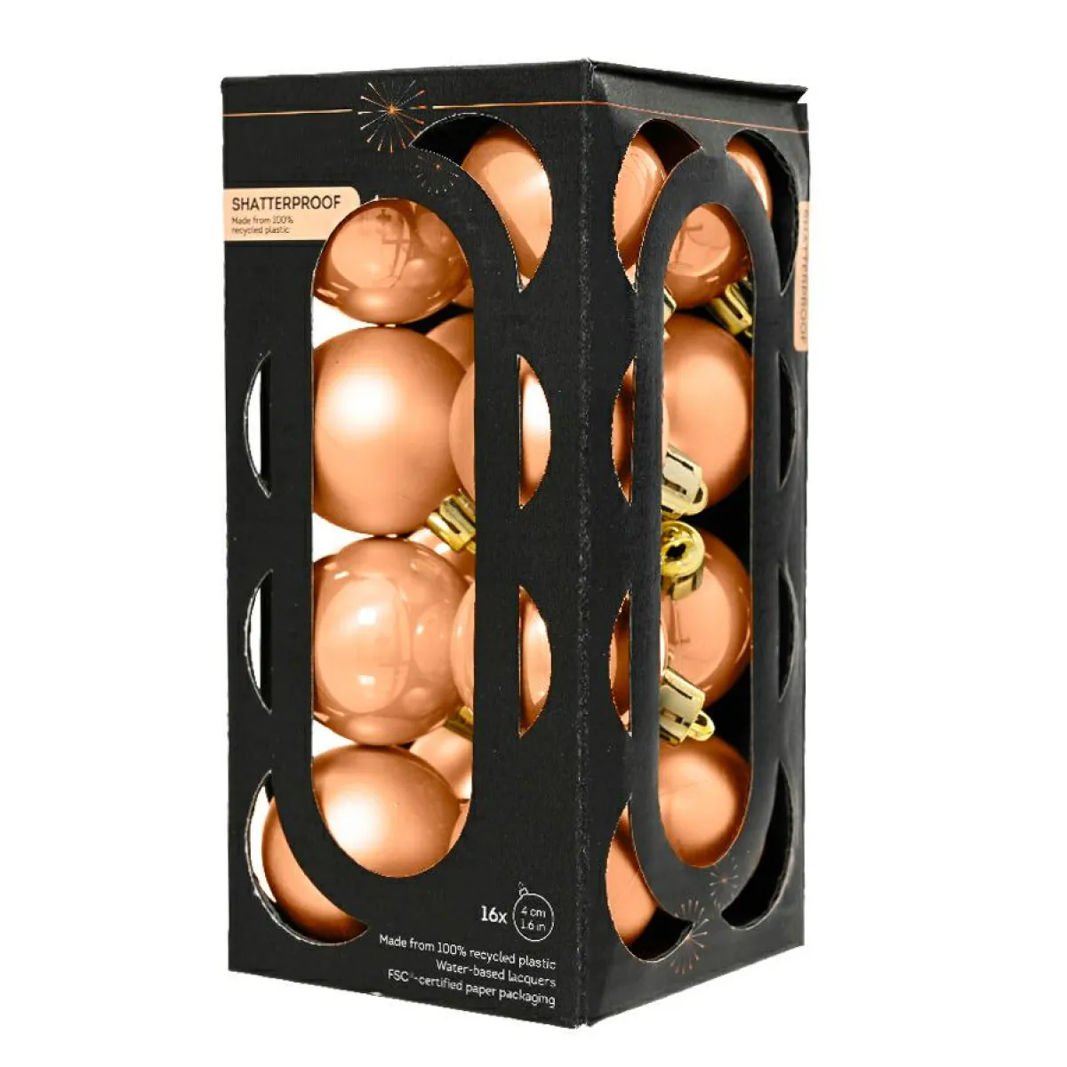 KAEMINGK Lot de 16 boules de Noël (D40 mm) Aravis Pêche Discount