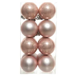 KAEMINGK Lot de 16 boules de Noël (D40 mm) Aravis Rose poudré Online