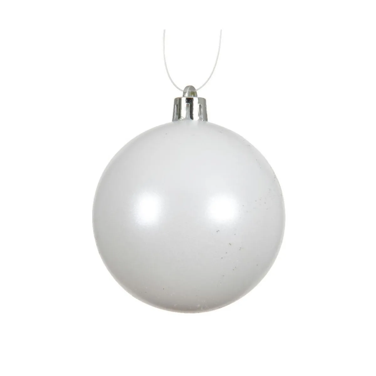 KAEMINGK Lot de 4 boules de Noël (D100 mm) Aravis Blanc Discount