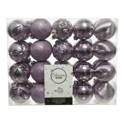 KAEMINGK Lot de 40 boules de Noël (D60 mm) Cyriane Lilas Outlet